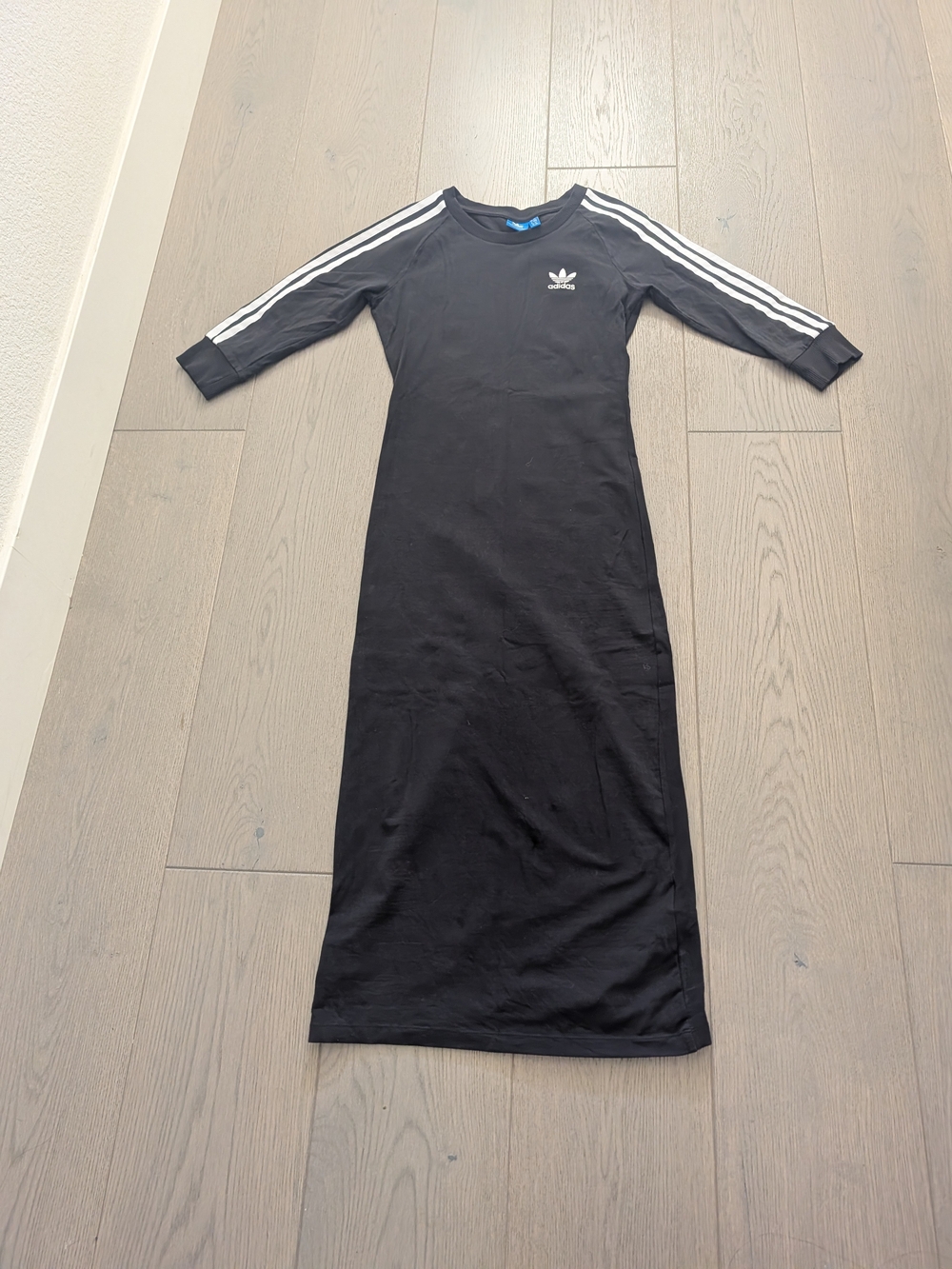 Adidas Women’s Black Three-Stripe Midi Dress Small
